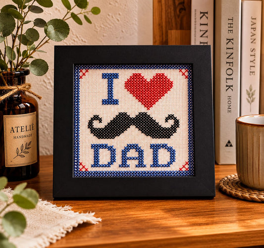父の日ギフト｜I love DAD刺繍フレーム｜ハンドメイド