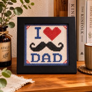 父の日ギフト|I love DAD刺繍フレーム|ハンドメイド